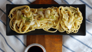 Veg pasta with P.G.I. Radicchio variegato di castelfranco