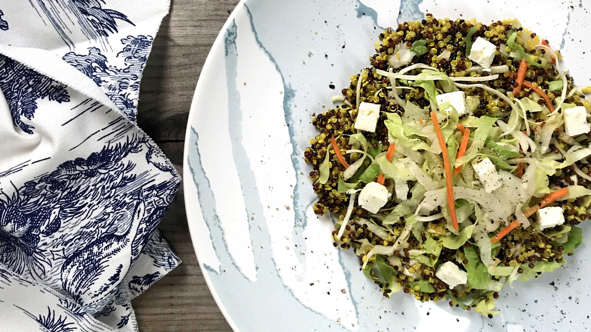 QUINOA WITH VIVACE SALAD AND FETA CHEESE